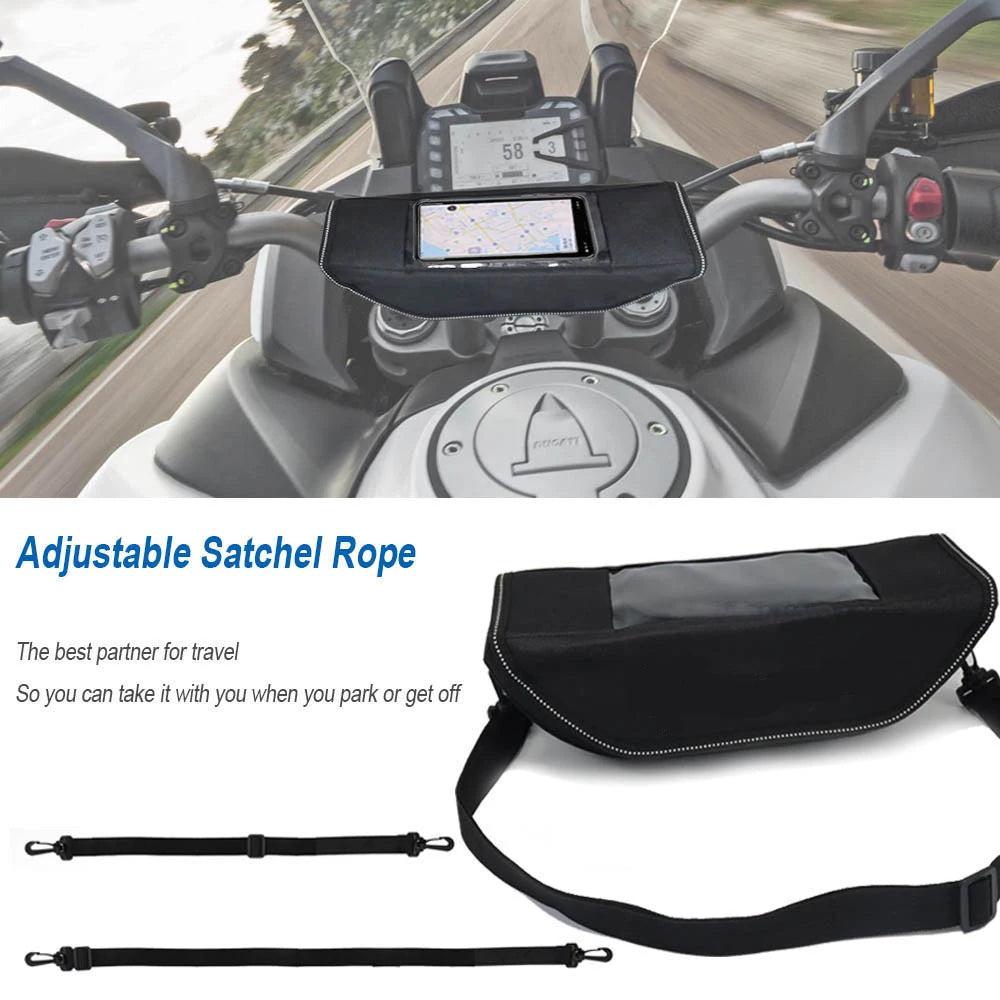 Per MV AGUSTA LXP ORIOLI Borsa porta attrezzi per accessori moto Impermeabile e Anti-polvere Comoda borsa da viaggio per manubrio