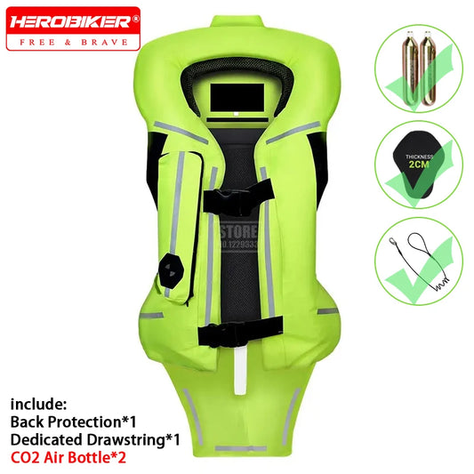 Gilet con airbag per moto, giacca protettiva per il corpo da moto, riflettente, airbag da motocross, gilet protettivo anticaduta