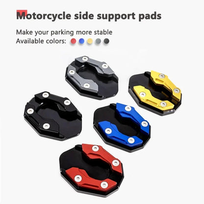Scooter Motorbike Accessories Extension Foot Pad Support Plate Aluminum Alloy Motorcycle Bike Kickstand Extender Foot Side Stand