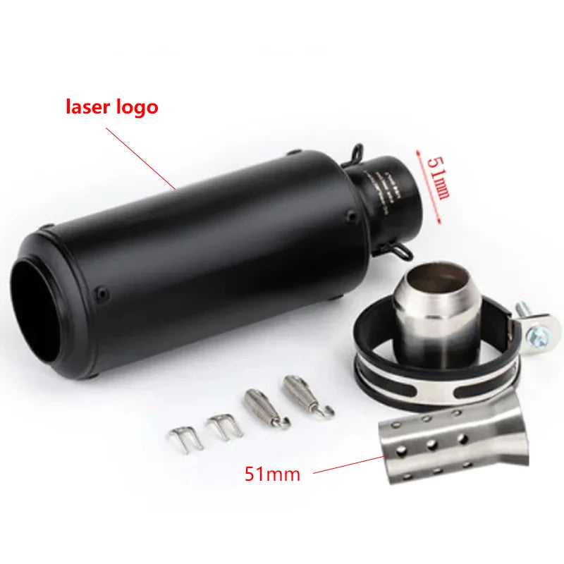 51/60mm Universal motorcycle sc exhaust inox muffler carbon fiber exhaust with DB Killer for z900 R3 R25 MT07 MT09 R1 Z400 Z650