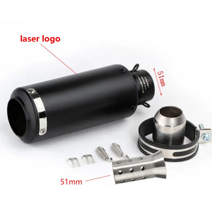 51/60mm Universal motorcycle sc exhaust inox muffler carbon fiber exhaust with DB Killer for z900 R3 R25 MT07 MT09 R1 Z400 Z650