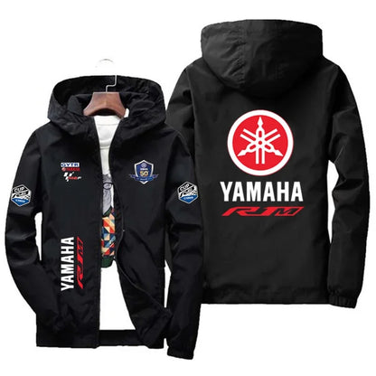 Giacca a vento sottile da uomo con logo YAMAHA, adatta per sport, tempo libero, outdoor e pesca, antivento, protezione UV, cas