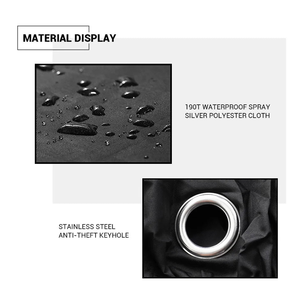 Motorcycle Cover Waterproof All Season Motorbike Cover Dustproof UV Protective Outdoor Indoor Moto Scooter Motorbike Rain Cover