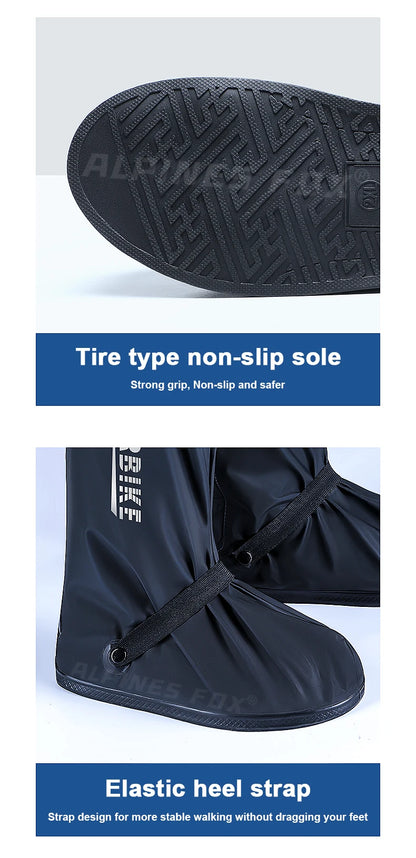 Motorcycle High Tube Rain Boots Waterproof Reflective Non-Slip Footwear Motorbike Cycling Bike Reusable Protection Accessories