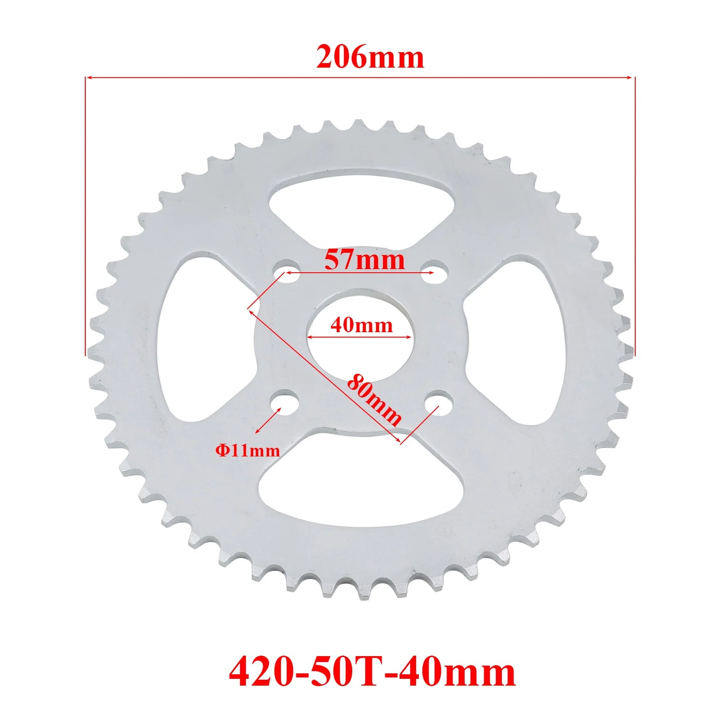 420 Chains 37T/41T/42T/48T/50T/60T Teeth Motorcycle Chain Sprockets Rear Back Sprocket Cog For 110cc 125cc 140cc Dirt Pit Bike