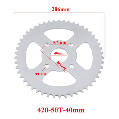 420 Chains 37T/41T/42T/48T/50T/60T Teeth Motorcycle Chain Sprockets Rear Back Sprocket Cog For 110cc 125cc 140cc Dirt Pit Bike
