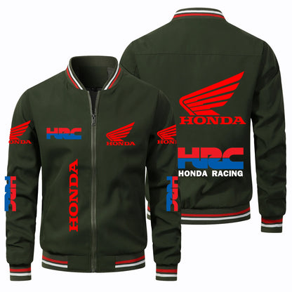 Giacca da motociclista Honda da uomo 2025, giacca con logo Honda Wing HRC, giacca da motociclista oversize, abbigliamento da uomo Honda, cappotti