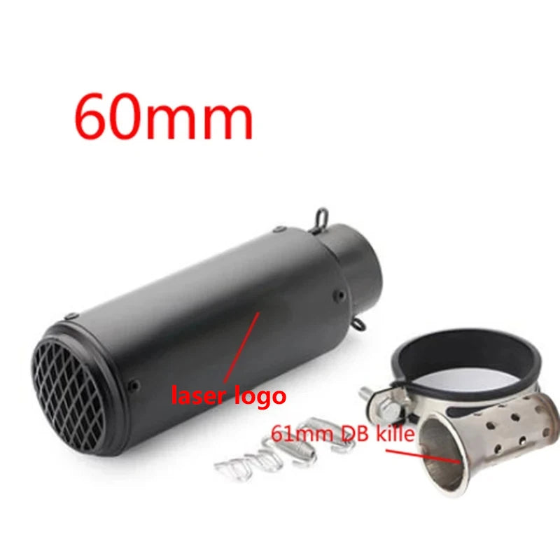 51/60mm Universal motorcycle sc exhaust inox muffler carbon fiber exhaust with DB Killer for z900 R3 R25 MT07 MT09 R1 Z400 Z650