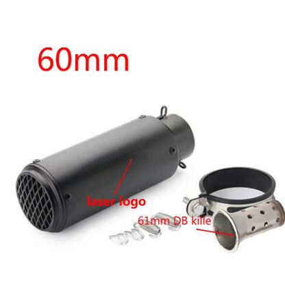 51/60mm Universal motorcycle sc exhaust inox muffler carbon fiber exhaust with DB Killer for z900 R3 R25 MT07 MT09 R1 Z400 Z650