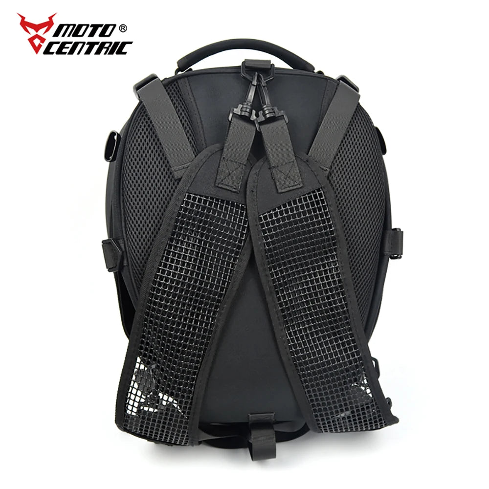 MOTOCENTRIC Waterproof Motorcycle Tail Bag Multi-functional  Durable Rear Seat Bag 37L High Capacity Rider Helmet Backpack