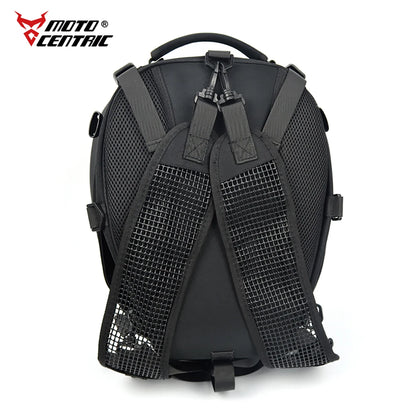 MOTOCENTRIC Waterproof Motorcycle Tail Bag Multi-functional  Durable Rear Seat Bag 37L High Capacity Rider Helmet Backpack
