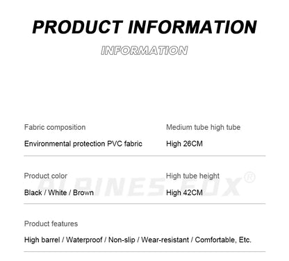 Motorcycle High Tube Rain Boots Waterproof Reflective Non-Slip Footwear Motorbike Cycling Bike Reusable Protection Accessories