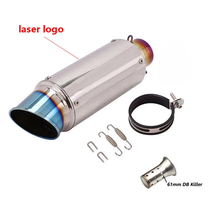 51/60mm Universal motorcycle sc exhaust inox muffler carbon fiber exhaust with DB Killer for z900 R3 R25 MT07 MT09 R1 Z400 Z650