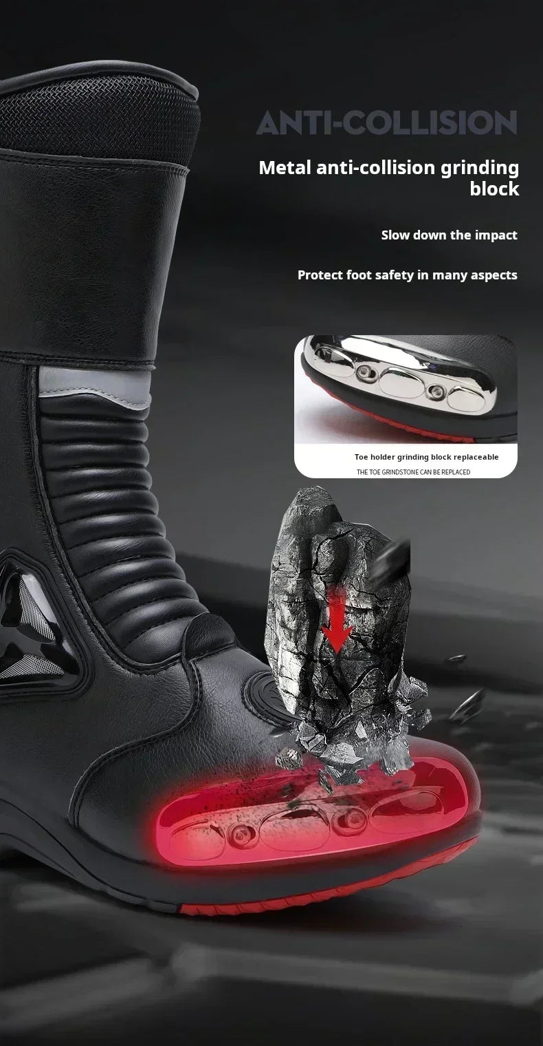 Professional Motocross Mid-Calf Long High Ankle Off-Road Racing Moto Rider Protective Shoes Men Woman Motorcycle Boots