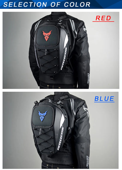 MOTOCENTRIC Waterproof Motorcycle Tail Bag Multi-functional  Durable Rear Seat Bag 37L High Capacity Rider Helmet Backpack