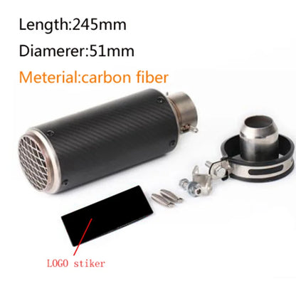 51/60mm Universal motorcycle sc exhaust inox muffler carbon fiber exhaust with DB Killer for z900 R3 R25 MT07 MT09 R1 Z400 Z650