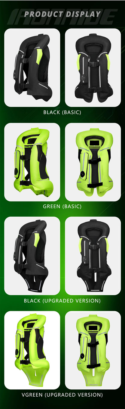 Gilet con airbag per moto, giacca protettiva per il corpo da moto, riflettente, airbag da motocross, gilet protettivo anticaduta