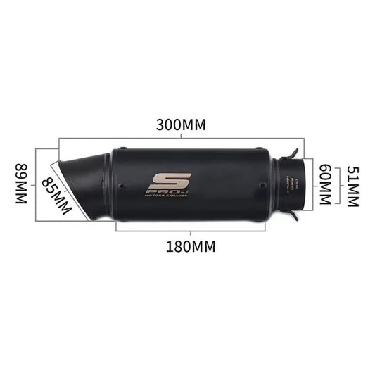 51/60mm universal motorcycle exhaust pipe straight-through exhaust pipe suitable For Yamha Honda racing motorcycle GP project