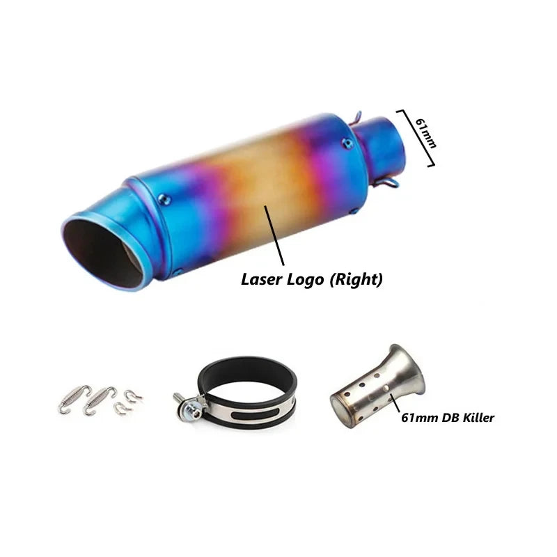 51/60mm Universal motorcycle sc exhaust inox muffler carbon fiber exhaust with DB Killer for z900 R3 R25 MT07 MT09 R1 Z400 Z650