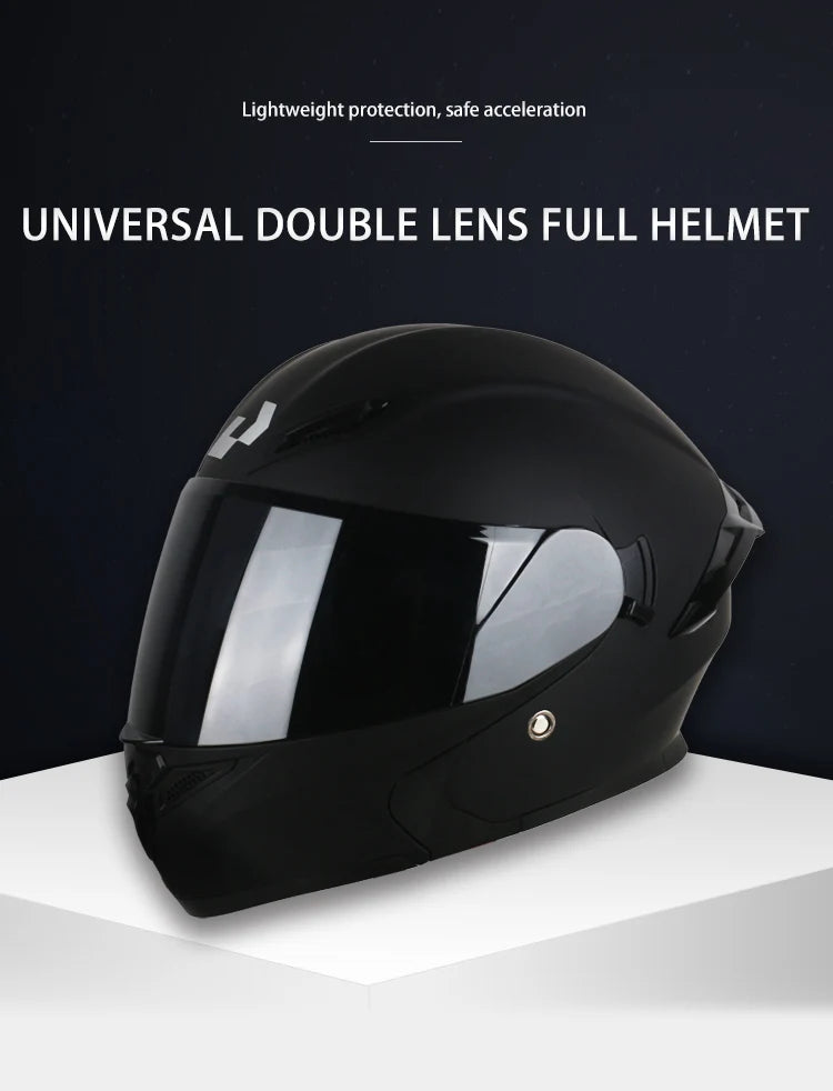 DOT Uchoose Approved Helmets Crash Motorbike Protective Gear Men Women Flip Up Helmet Motorcycle Visor Double Sun