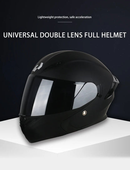DOT Uchoose Approved Helmets Crash Motorbike Protective Gear Men Women Flip Up Helmet Motorcycle Visor Double Sun