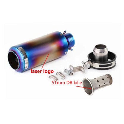 51/60mm Universal motorcycle sc exhaust inox muffler carbon fiber exhaust with DB Killer for z900 R3 R25 MT07 MT09 R1 Z400 Z650