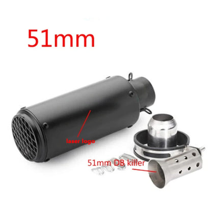 51/60mm Universal motorcycle sc exhaust inox muffler carbon fiber exhaust with DB Killer for z900 R3 R25 MT07 MT09 R1 Z400 Z650