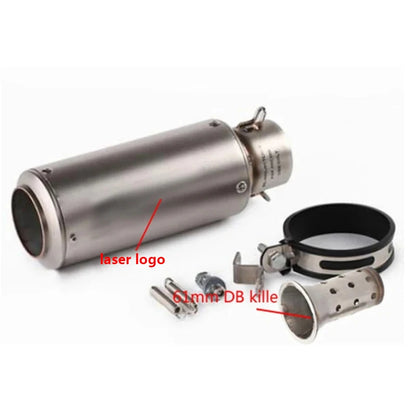 51/60mm Universal motorcycle sc exhaust inox muffler carbon fiber exhaust with DB Killer for z900 R3 R25 MT07 MT09 R1 Z400 Z650
