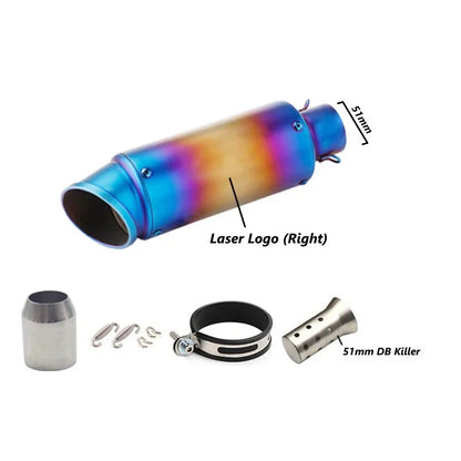 51/60mm Universal motorcycle sc exhaust inox muffler carbon fiber exhaust with DB Killer for z900 R3 R25 MT07 MT09 R1 Z400 Z650