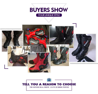 Motorcycle Long Boots Motocross Off-Road Rally Professional Racing Boots Motorbike Rider Biker Shoes Protection Equipment B1001