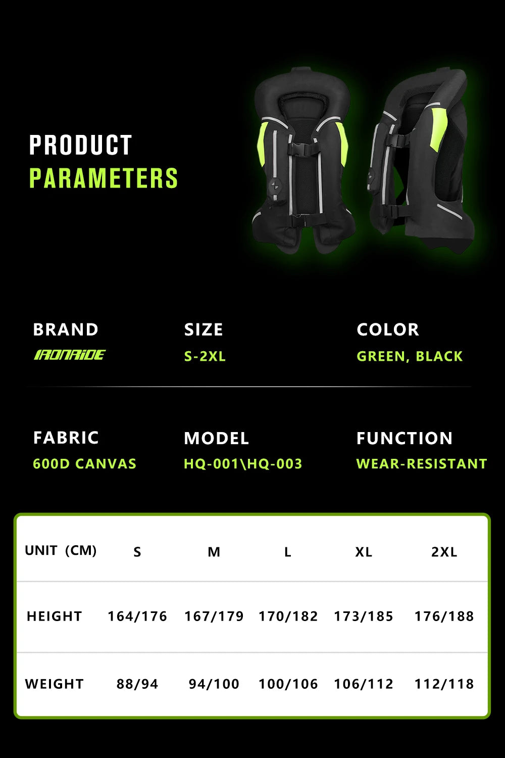Gilet con airbag per moto, giacca protettiva per il corpo da moto, riflettente, airbag da motocross, gilet protettivo anticaduta