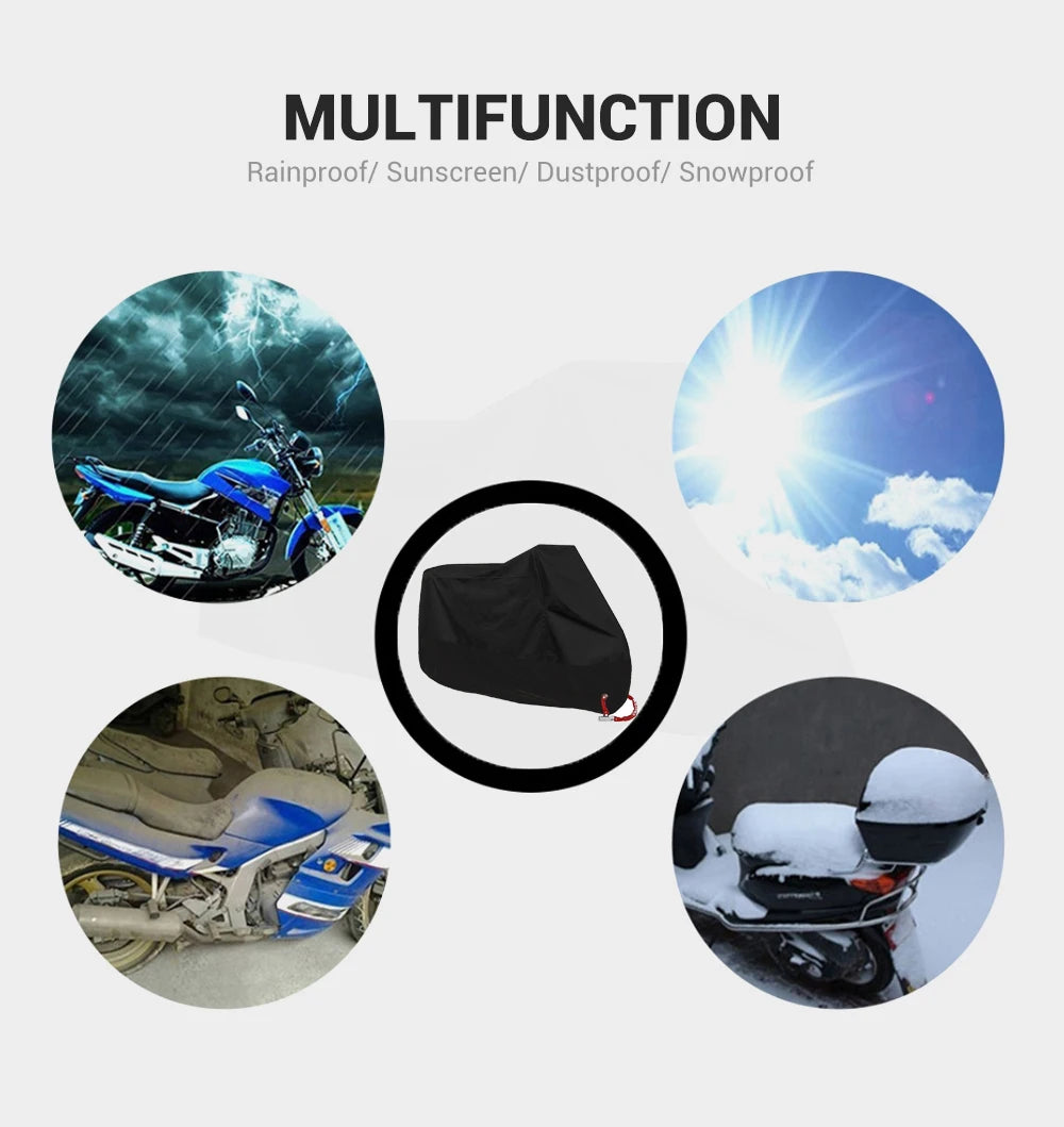 Motorcycle Cover Waterproof All Season Motorbike Cover Dustproof UV Protective Outdoor Indoor Moto Scooter Motorbike Rain Cover