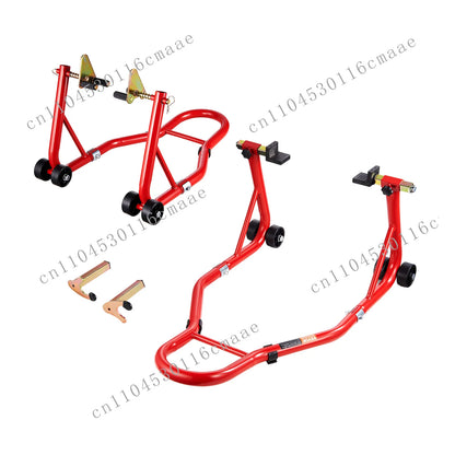 Cavalletto per motocicletta da 850 libbre, sollevatore combinato anteriore e posteriore, cavalletto per doppia forcella anteriore, forcella posteriore U+L, bobina per forcellone oscillante