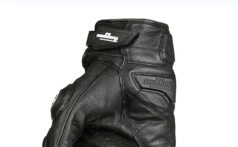 Motorcycle Gloves Black Racing Genuine Leather Motorbike White Road Riding Team Glove Men Summer Winter