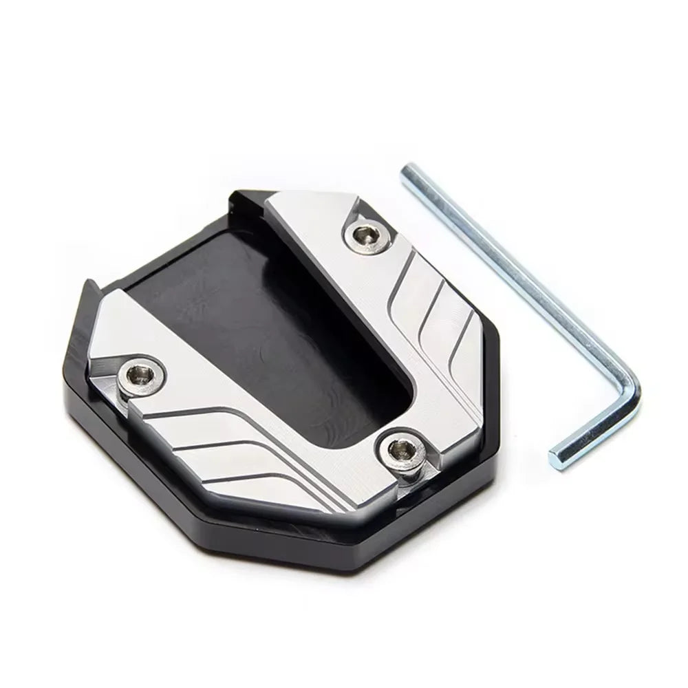 Scooter Motorbike Accessories Extension Foot Pad Support Plate Aluminum Alloy Motorcycle Bike Kickstand Extender Foot Side Stand
