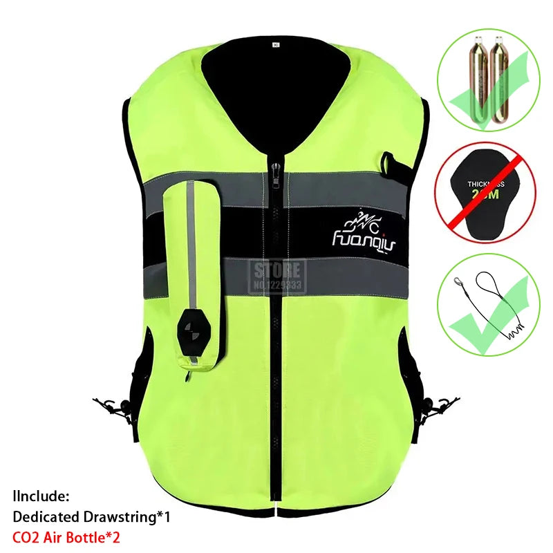 Gilet con airbag per moto, giacca protettiva per il corpo da moto, riflettente, airbag da motocross, gilet protettivo anticaduta