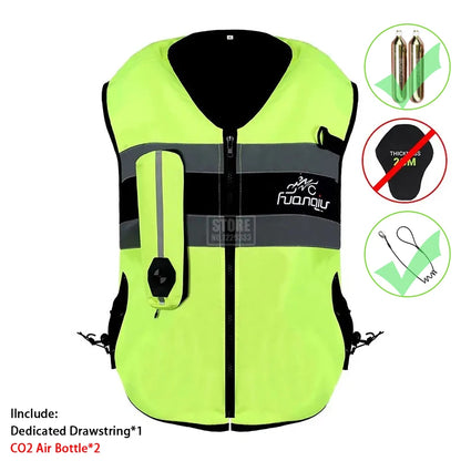 Gilet con airbag per moto, giacca protettiva per il corpo da moto, riflettente, airbag da motocross, gilet protettivo anticaduta