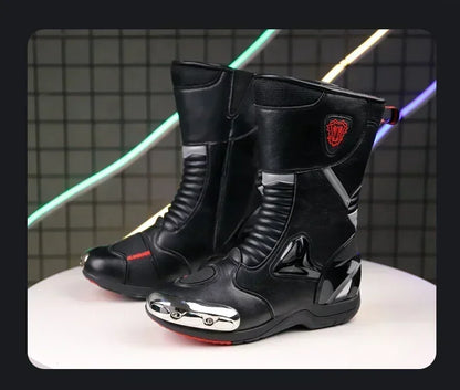 Professional Motocross Mid-Calf Long High Ankle Off-Road Racing Moto Rider Protective Shoes Men Woman Motorcycle Boots