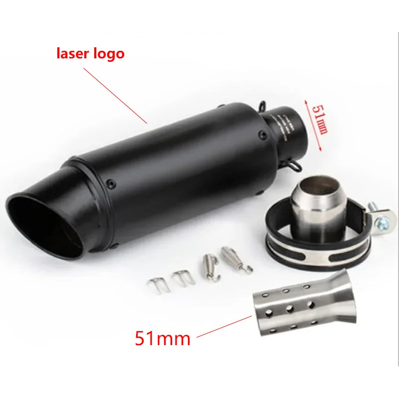 51/60mm Universal motorcycle sc exhaust inox muffler carbon fiber exhaust with DB Killer for z900 R3 R25 MT07 MT09 R1 Z400 Z650