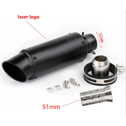 51/60mm Universal motorcycle sc exhaust inox muffler carbon fiber exhaust with DB Killer for z900 R3 R25 MT07 MT09 R1 Z400 Z650
