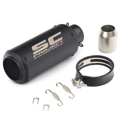 51/60mm Universal motorcycle sc exhaust inox muffler carbon fiber exhaust with DB Killer for z900 R3 R25 MT07 MT09 R1 Z400 Z650