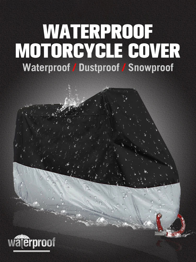 Motorcycle Cover Waterproof All Season Motorbike Cover Dustproof UV Protective Outdoor Indoor Moto Scooter Motorbike Rain Cover