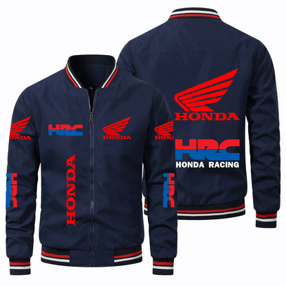 Giacca da motociclista Honda da uomo 2025, giacca con logo Honda Wing HRC, giacca da motociclista oversize, abbigliamento da uomo Honda, cappotti