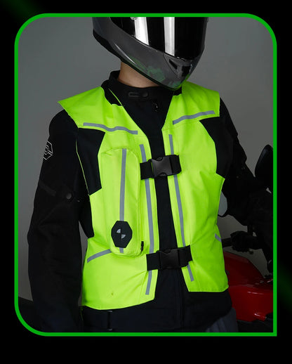 Gilet con airbag per moto, giacca protettiva per il corpo da moto, riflettente, airbag da motocross, gilet protettivo anticaduta