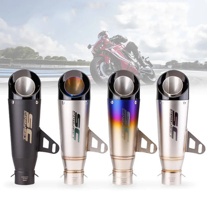 For Kawasaki Ninja Z900 Honda CB650R Yamaha R3 51mm Motorcycle Exhaust Muffler Pipe Escape 335mm Length