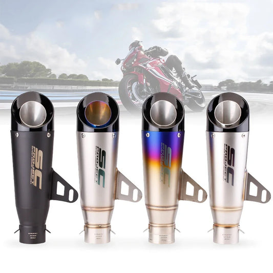 For Kawasaki Ninja Z900 Honda CB650R Yamaha R3 51mm Motorcycle Exhaust Muffler Pipe Escape 335mm Length