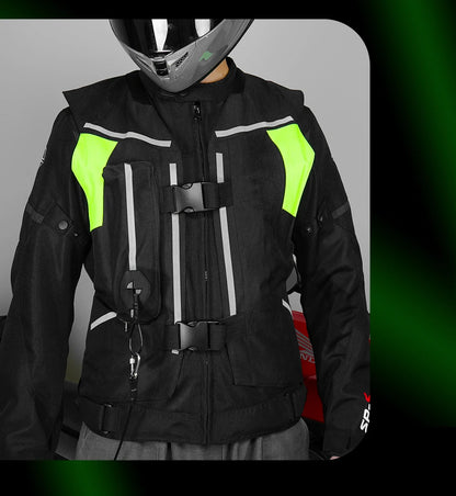 Gilet con airbag per moto, giacca protettiva per il corpo da moto, riflettente, airbag da motocross, gilet protettivo anticaduta