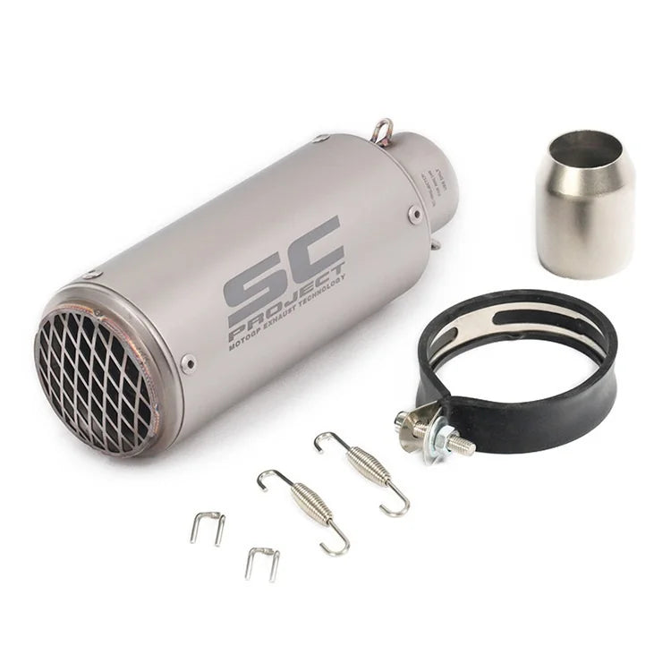 51/60mm Universal motorcycle sc exhaust inox muffler carbon fiber exhaust with DB Killer for z900 R3 R25 MT07 MT09 R1 Z400 Z650