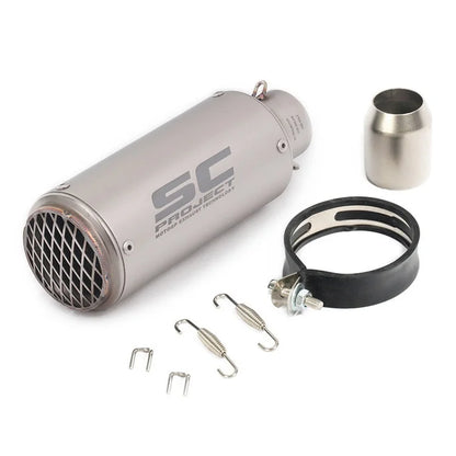 51/60mm Universal motorcycle sc exhaust inox muffler carbon fiber exhaust with DB Killer for z900 R3 R25 MT07 MT09 R1 Z400 Z650