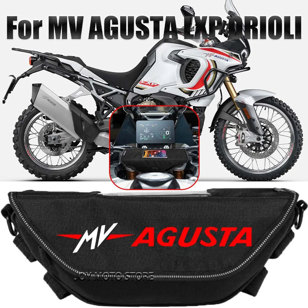 Per MV AGUSTA LXP ORIOLI Borsa porta attrezzi per accessori moto Impermeabile e Anti-polvere Comoda borsa da viaggio per manubrio